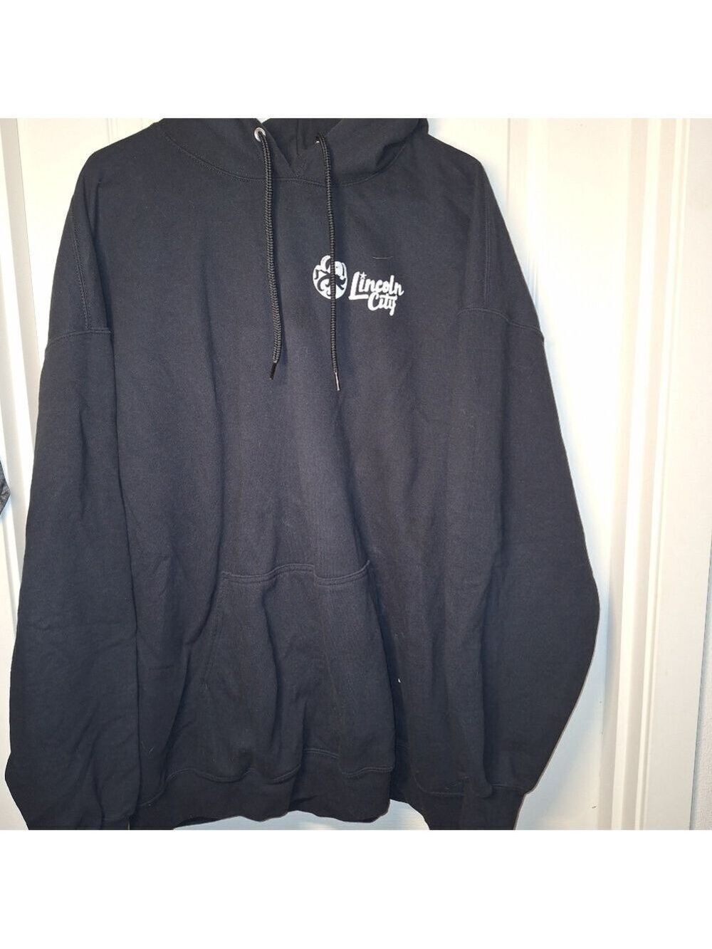 Lincoln City Black Hoodie Red Dragon Back 3XL